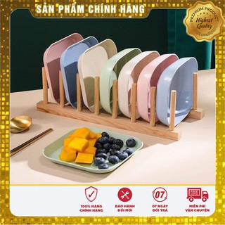 SET 8 ĐĨA LÚA MẠCH CHỮ NHẬT SÂU LÒNG NHIỀU MÀU SIZE 15CM MẪU 02