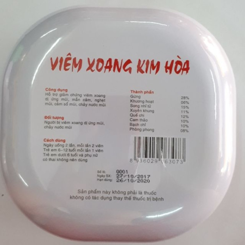 (Chính Hãng)_Viêm Xoang Kim Hòa_Chính Hiệu Đá Vàng_hộp nhựa