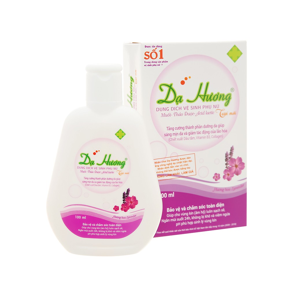 Dung dịch Vệ Sinh Phụ nữ Dạ Hương 100ml - Chính Hãng ( Mẫu Mới )