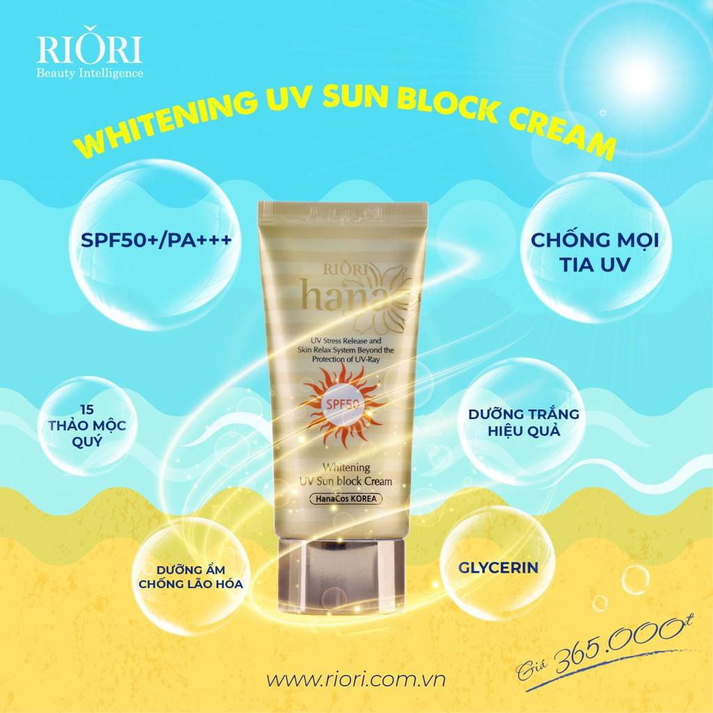 Kem Chống Nắng Whitening UV Sun Block Cream RIORI HANA ! | BigBuy360 - bigbuy360.vn