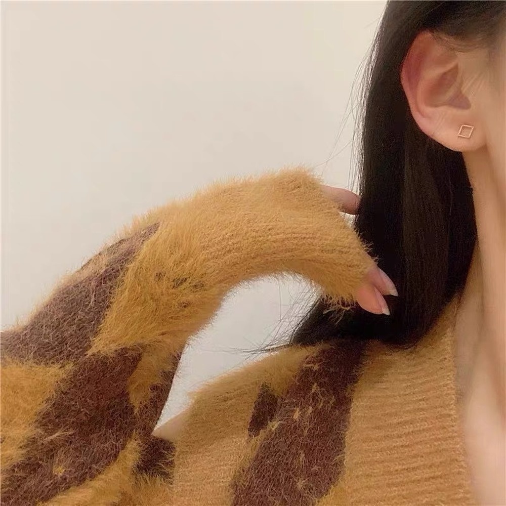 Bộ 6 Đôi Bông Tai Mini Bạc Đơn Giản Không Gây Dị Ứng Cho Nữ