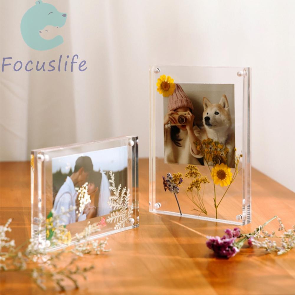 Giá đỡ khung ảnh bằng acrylic trong suốt có nam châm dùng để bàn trang trí