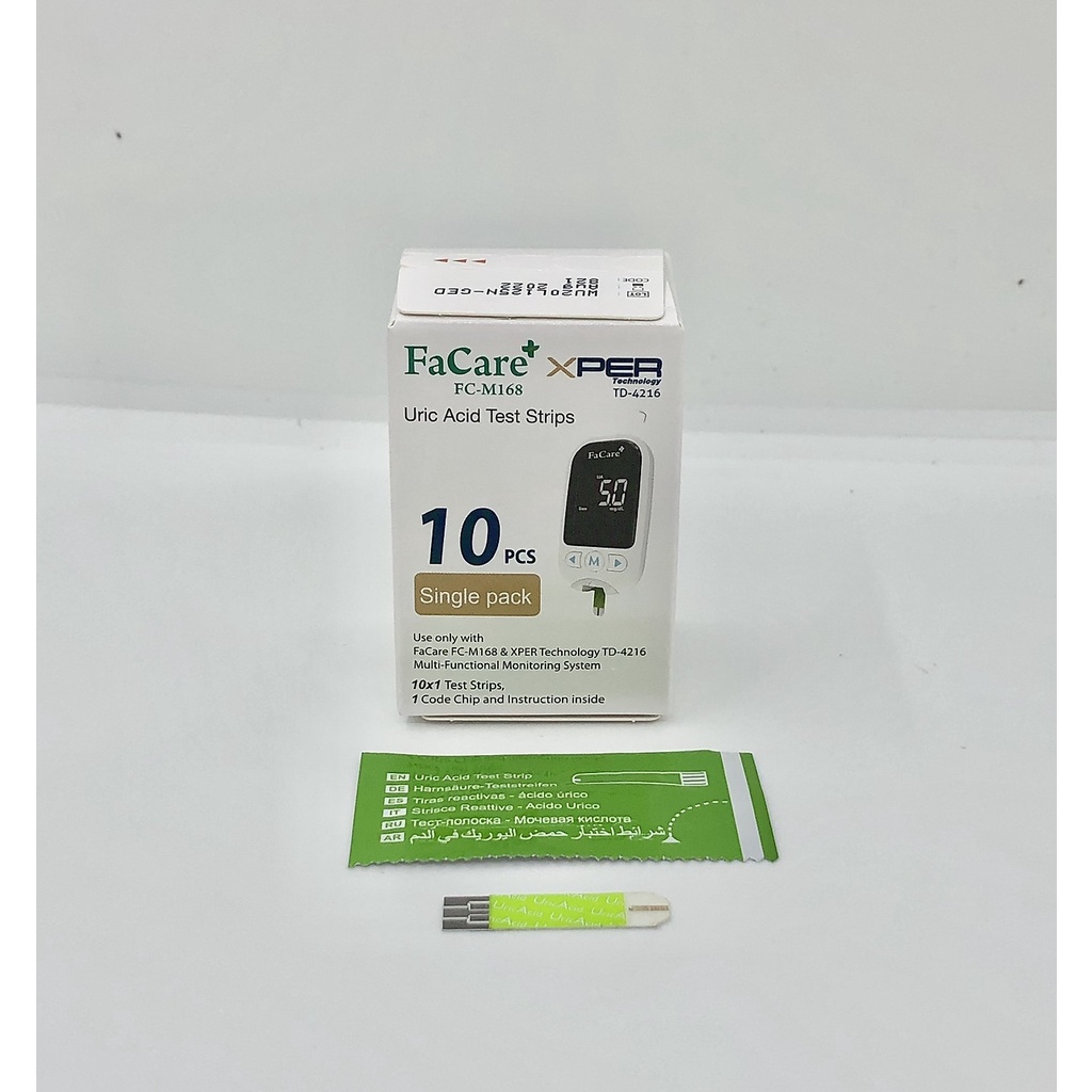 Que thử Axit Uric (gout) dành cho Máy đo đa năng Facare 5 trong 1 FC-M168 (TD-4216) - Hộp 10 que