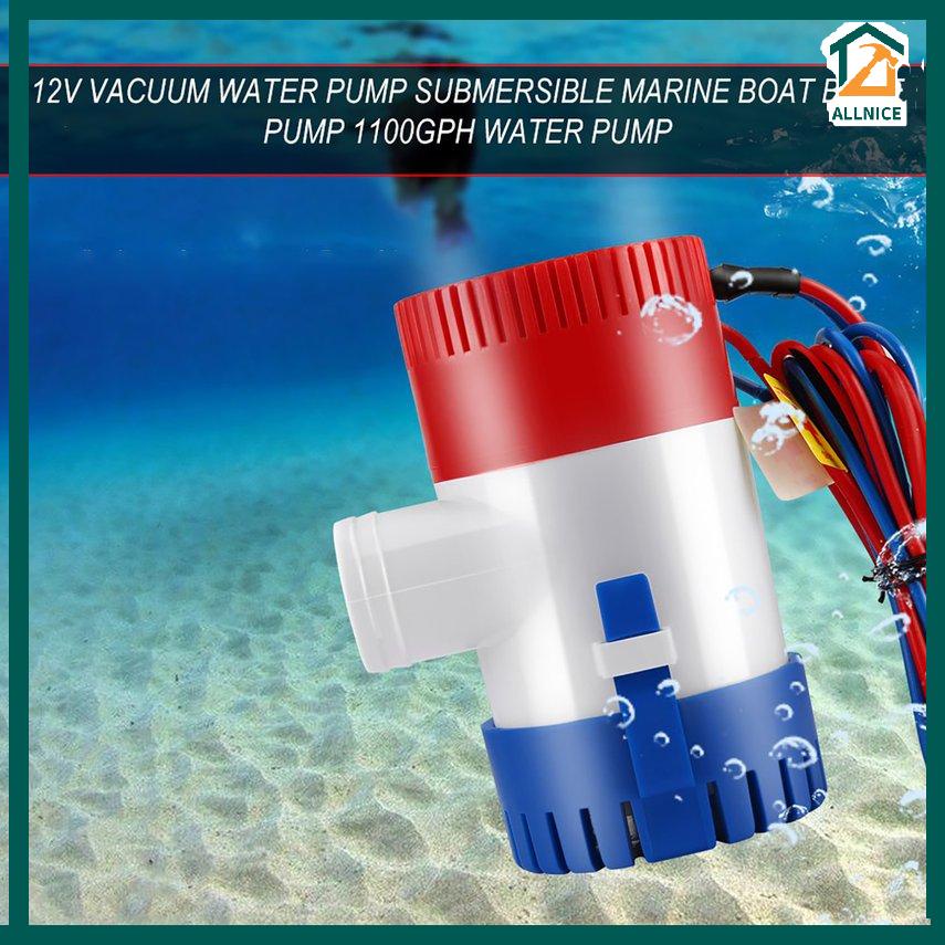 Máy bơm nước 1100Gph 12V 24V DC phù hợp cho tàu thuyền  12V Vacuum Water Pump Submersible Marine Boat Bilge Pump 1100GPH Water Pump