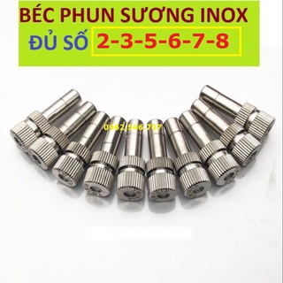 Béc phun sương inox số 2-3-5-6-7-8 tưới lan/rau/ hoa