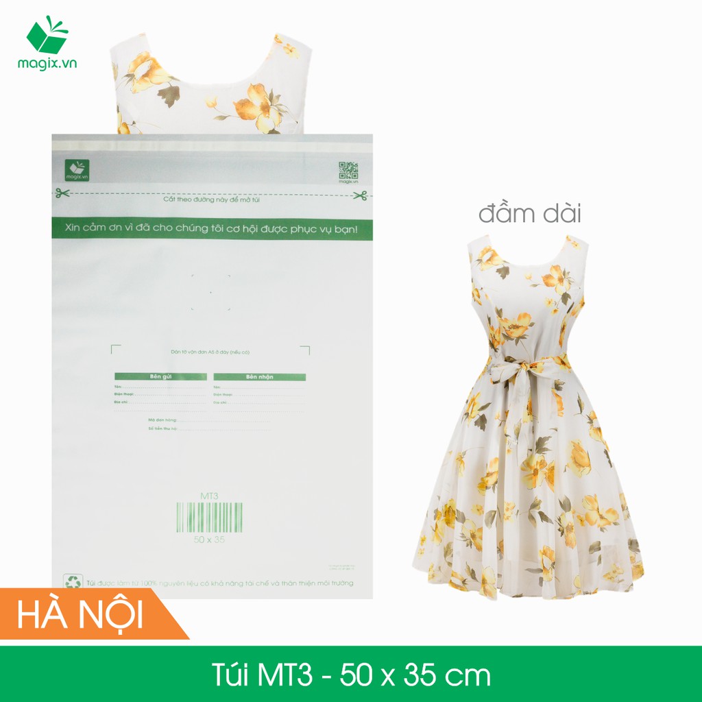 MT3 - 50x35 cm - 25 TÚI NILON GIAO HÀNG THAY HỘP CARTON