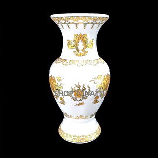 BÌNH BÔNG,LỌ HOA RỒNG TRẮNG 889 CAO 15.5CM,17.5CM,20.5CM,23CM,25.5CM THỜ CÚNG-VẬT PHẨM PHONG THỦY PHẬT GIÁO