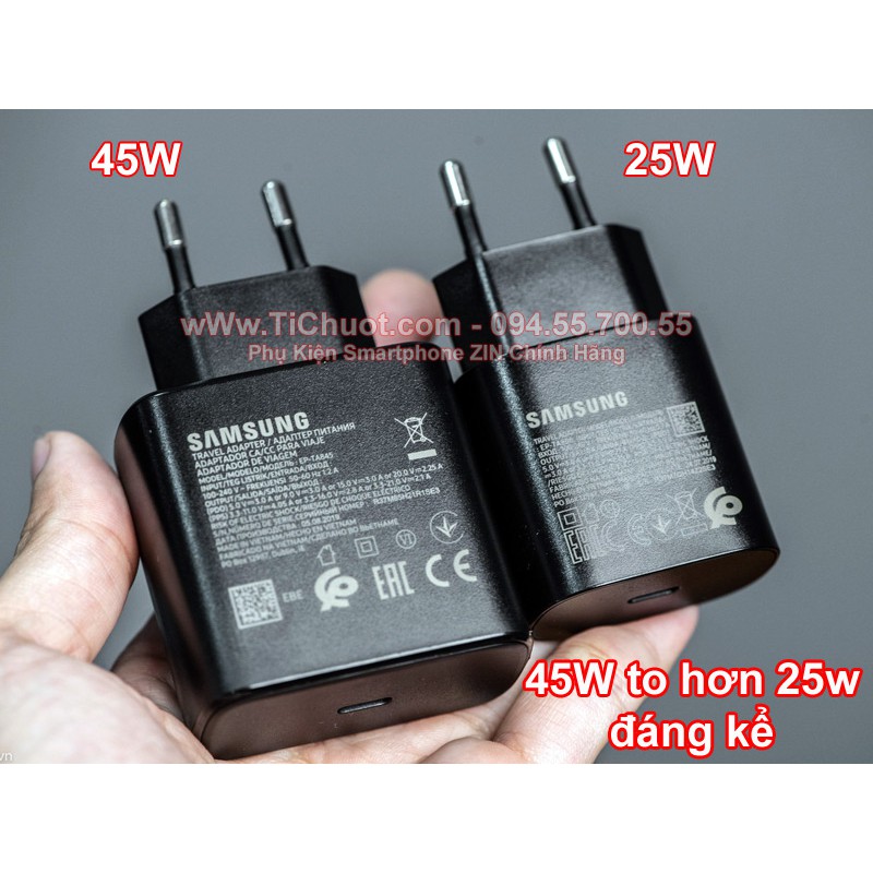 [Chính Hãng] Củ Sạc Siêu Nhanh Samsung 45W ZIN chuẩn PD, QC3.0...