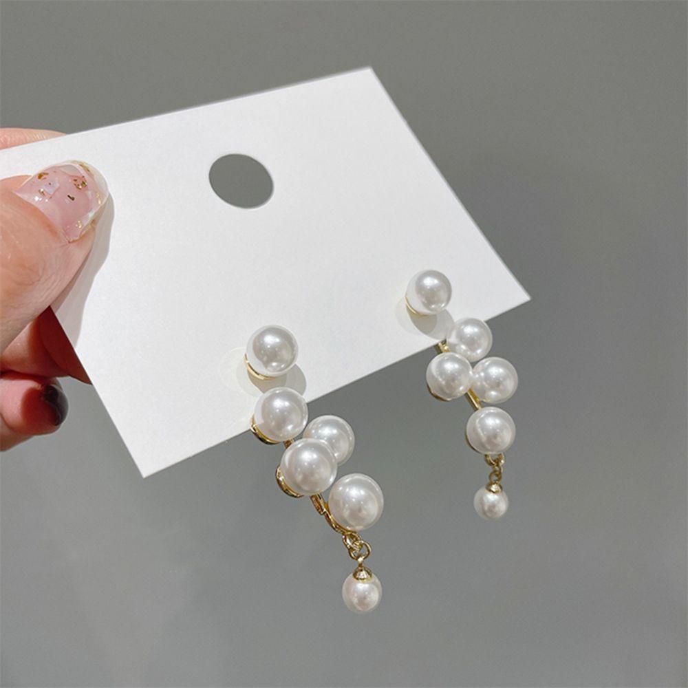 SUMU 1 Đôi Bông Tai Kim Loại Thanh Lịch Cổ Điển