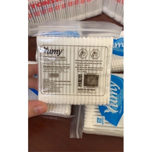 Tăm Bông Y Tế Người Lớn Yumy (100 que)