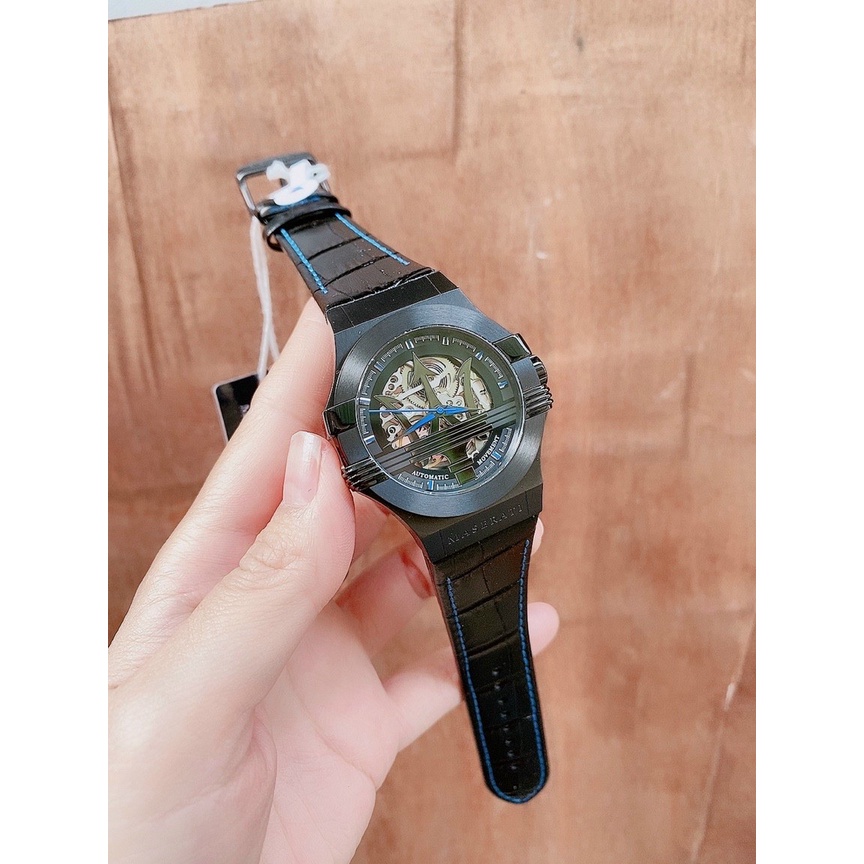 Đồng Hồ Nam Maserati Potenzo Dây Da Size 42mm , Fullbox