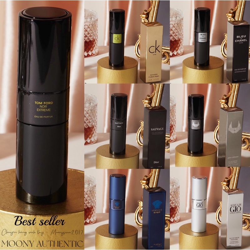 Nước hoa nam 20ml các mùi Bleu , Allure Homme sport , TF Noir , Sauvage , Eros, CK one , invictus, Giò