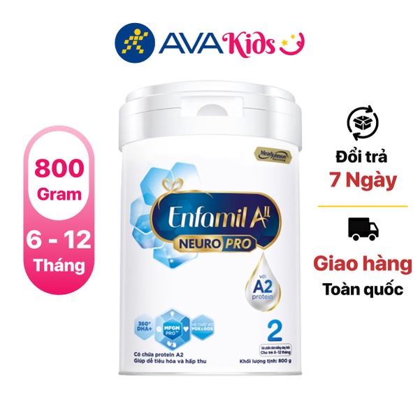 Sữa bột ENFAMIL AII NEUROPRO 2 FOLLOW UP FORMULA DÀNH CHO TRẺ TỪ 6-12 THÁNG TUỔI LON 800G - Hàng chính hãng