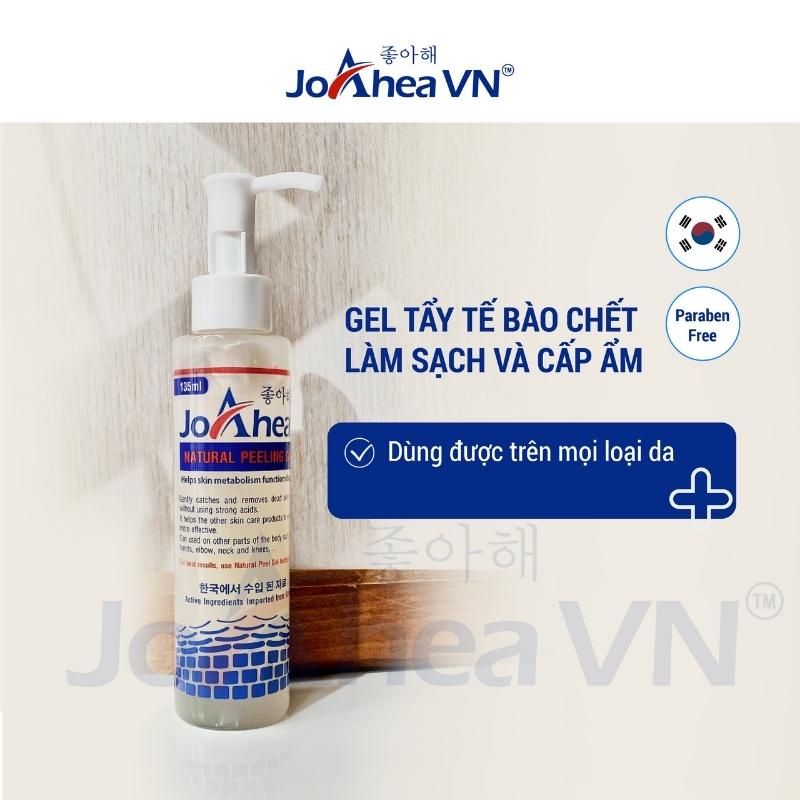 Tẩy tế bào chết mặt body organic JoAhea Natural Peeling Gel 135ml an toàn cho da mụn