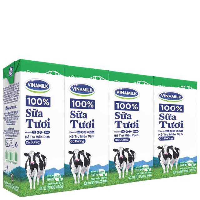 Sữa tươi tiệt trùng 180ml của Vinamilk