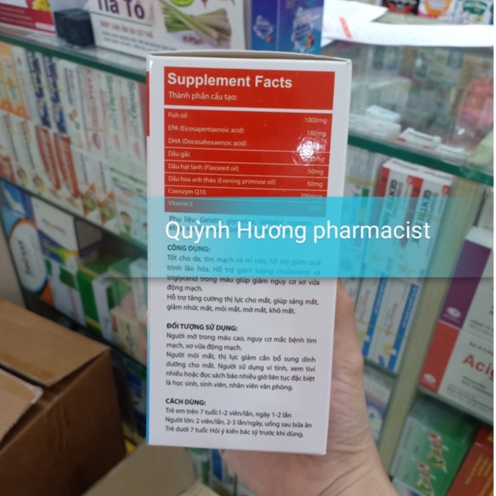 Viên dầu cá Fish oil OMEGA 369 Coenzym Q10 lọ 100 viên