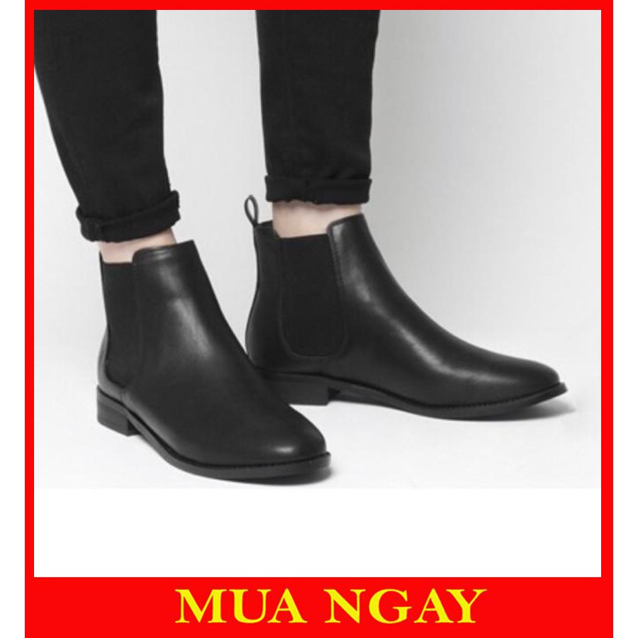 Giày Nam Chelsea Boots Cổ Lửng Da Trơn Bóng BT28 Siêu Hot