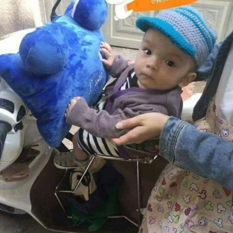 Ghế ngồi xe máy cho bé xe Vision có dây đai an toàn