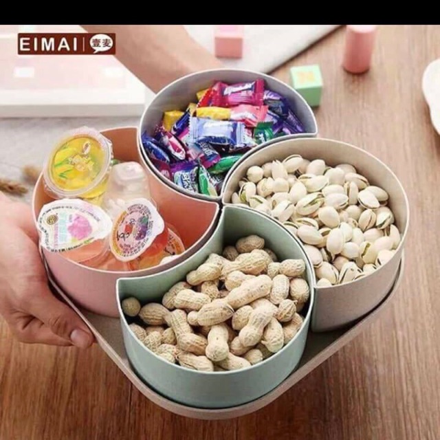 Khay đựng mứt tết bánh kẹo bằng lúa mạch