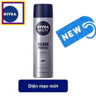 Xịt ngăn mùi Nivea Men phân tử bạc ngăn khuẩn gây mùi vượt trội 150ml - 82959