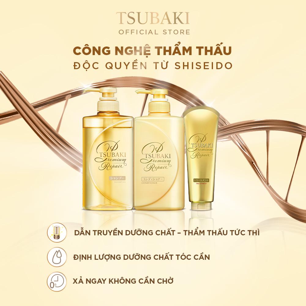 Kem xả Phục hồi ngăn rụng tóc Premium Repair Tsubaki 180g - NAC BEAUTY