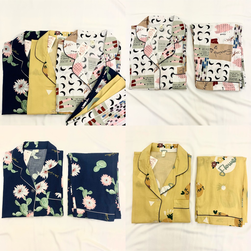 Pijama- Đồ Bộ Set Ngủ Vải Đũi Lụa Cao Cấp Sang Chảnh Áo Cộc Quần Dài CDDP01