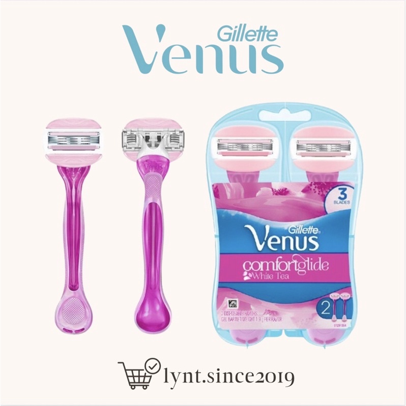 Dao cạo 3 lưỡi có đầu bơ Gillette Venus Comfortglide White Tea