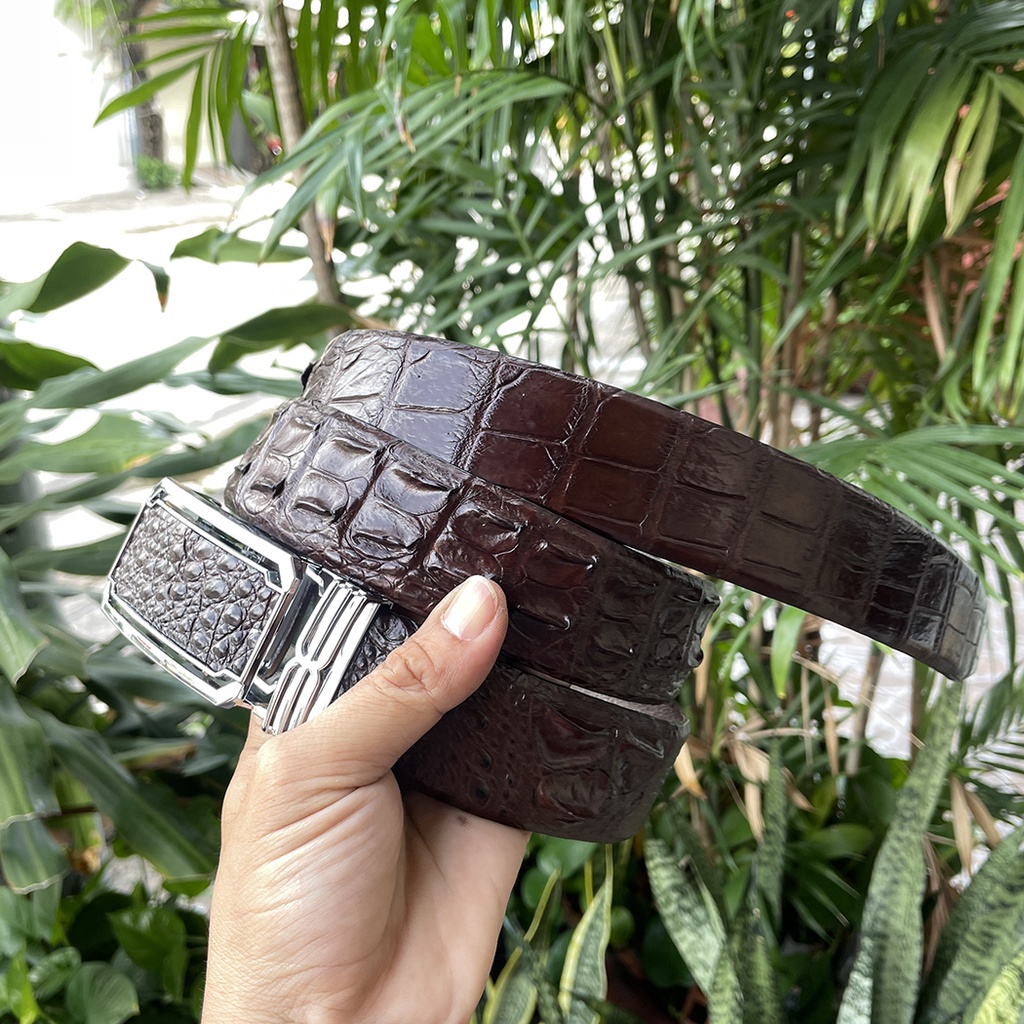 Thắt Lưng Da Cá Sấu Thật 100%, Loại Da Gai Liền Nguyên Con STM348 Size Rộng 3.4cm Và 3.8cm Đủ Màu Sắc Bảo Hành 2 Năm