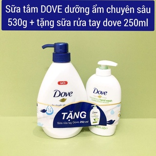 Sữa tắm dưỡng thể dove 530gr tặng kèm