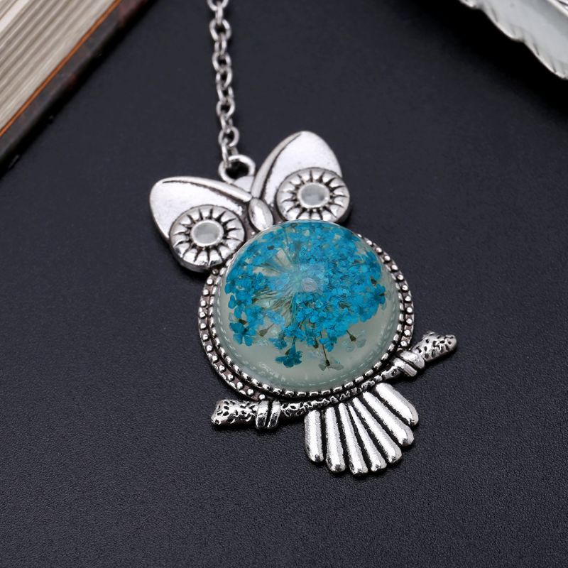 Thẻ Đánh Dấu Trang Sách Hình Chim Cú Mèo / Lông Vũ Dạ Quang Sáng Tạo