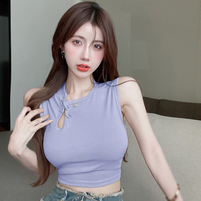 Áo Tank Top Hai Dây Màu Sắc Thời Trang Mùa Hè Cho Nữ