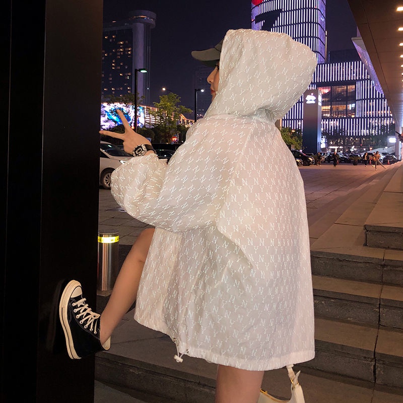 Áo Khoác Lụa Lạnh Mỏng Tay Dài Phản Quang Chống Tia Uv Phong Cách Hàn Quốc Thời Trang Mùa Hè Cho Nữ