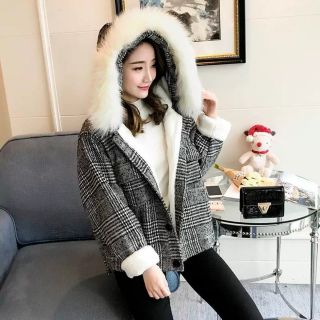 ÁO KHOÁC DẠ PHỐI LÔNG