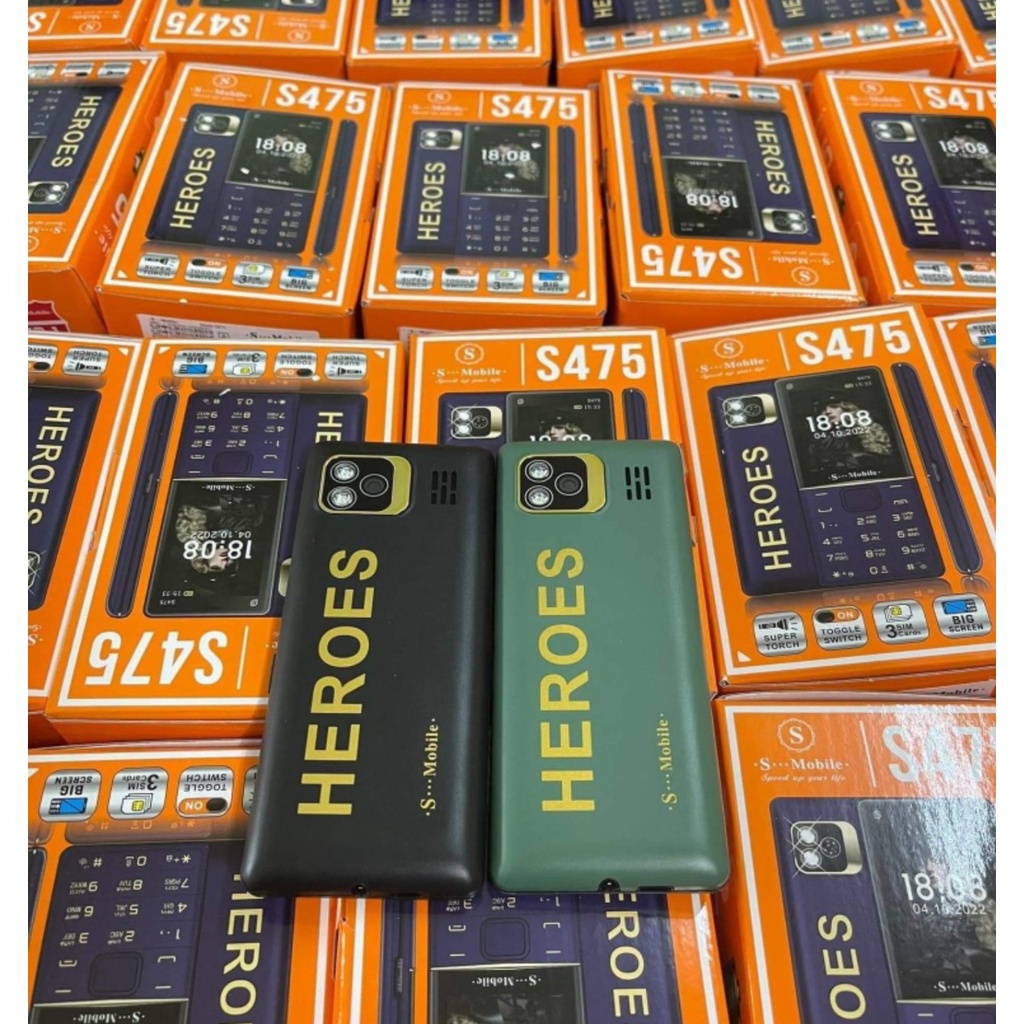 Điện thoại S_Mobile S475- 3 Sim 3 sóng, màn hình lớn 2.8inch, pin trâu - Mới,nguyên seal
