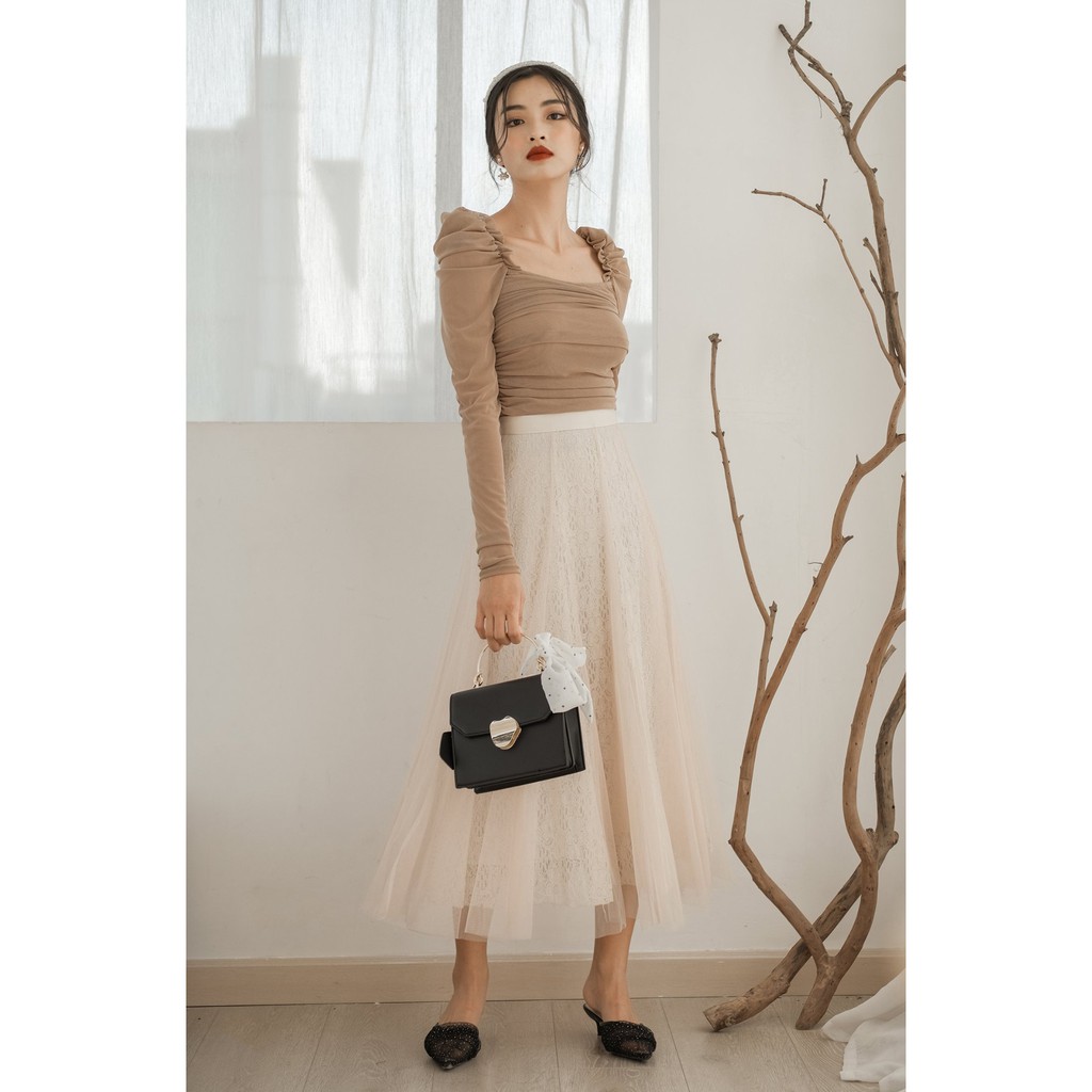 Váy midi phối ren - Lace Skirt | BigBuy360 - bigbuy360.vn