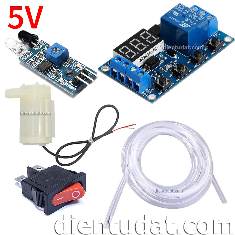Combo Tự Làm Máy Phun Nước Tự Động 5V