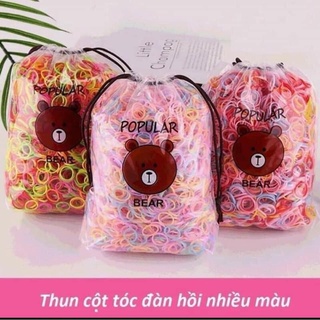 (Combo 3 Túi) 4000c Chun Buộc Tóc Nhiều Màu