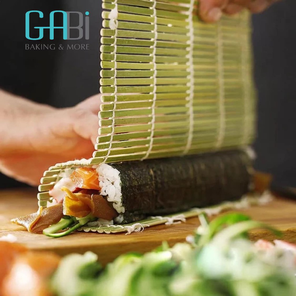 Mành cuộn sushi lạt dẹt 24*24cm
