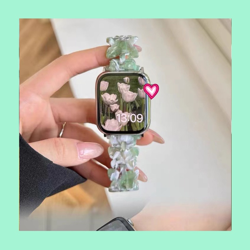 Dây Đeo Đồng Hồ Bằng Resin Trong Suốt Cho AW band 7 Series ultra 8 7 6 5 4 3 2 1 S7 S6 49 41mm 45mm 44mm 40mm 42mm 38mm 45mm