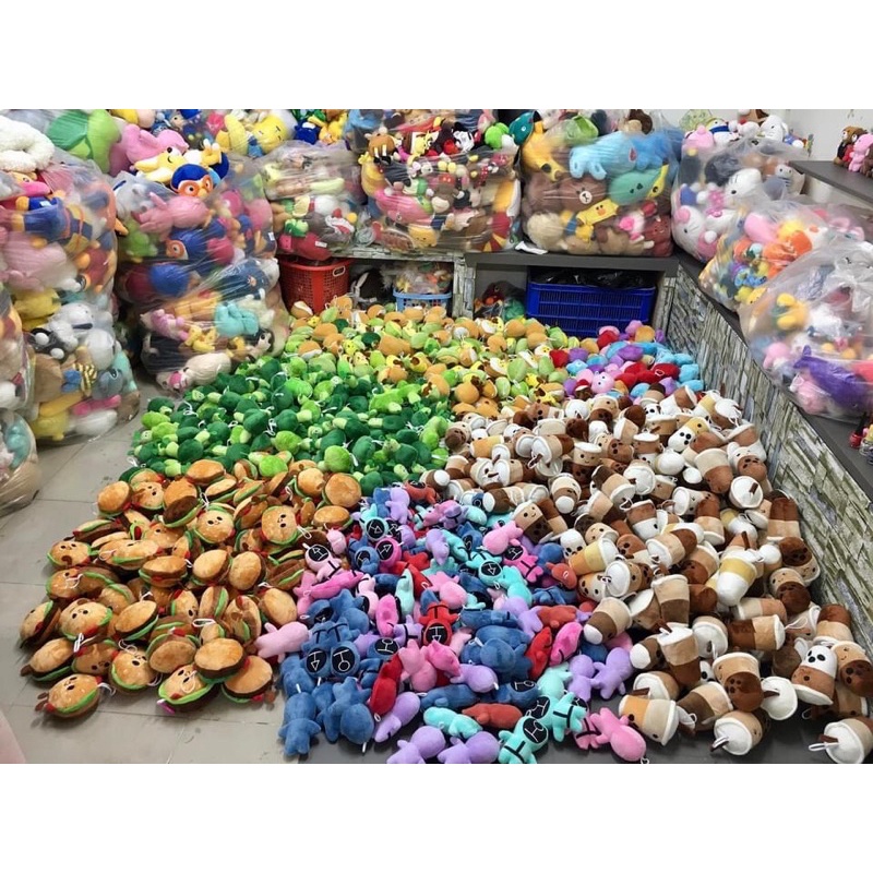 Gấu bông móc khoá balo size 12-15cm