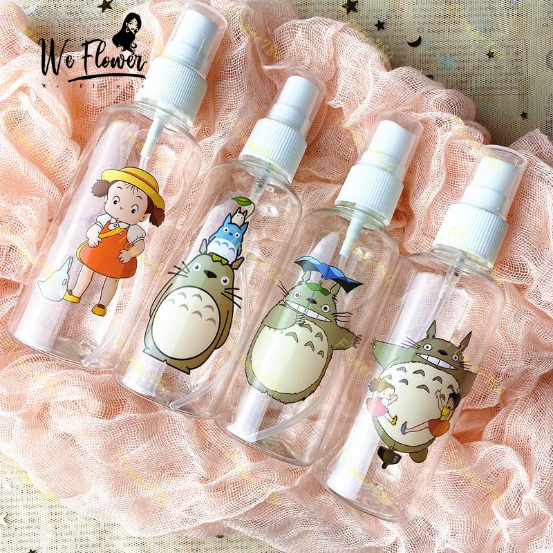 Bình xịt rỗng 50ml/100ml in họa tiết Totoro trong suốt tiện dụng