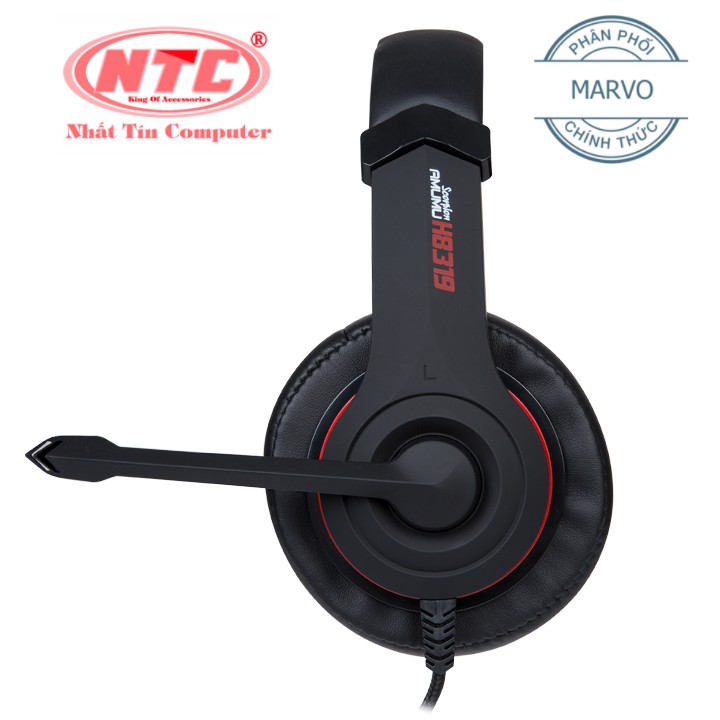 Tai nghe chụp tai Marvo HG8319 âm thanh stereo - họa tiết cực chất (Đỏ đen) | BigBuy360 - bigbuy360.vn