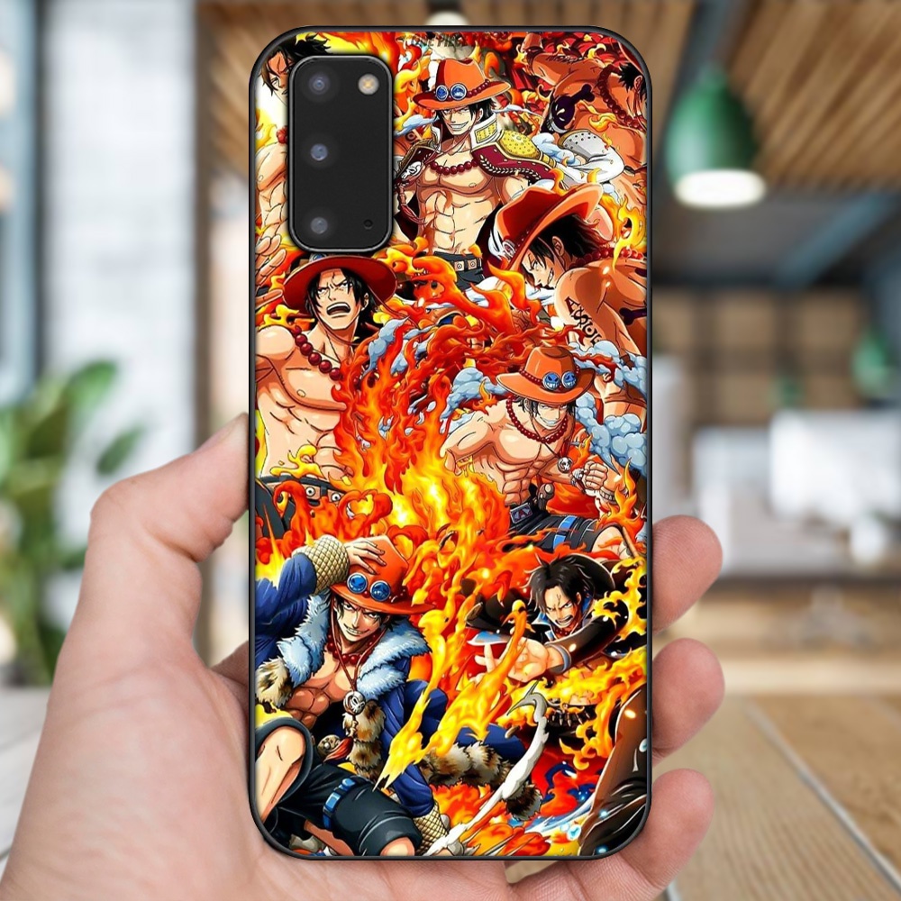 Ốp lưng Samsung S20 viền đen in hình Ace One Piece