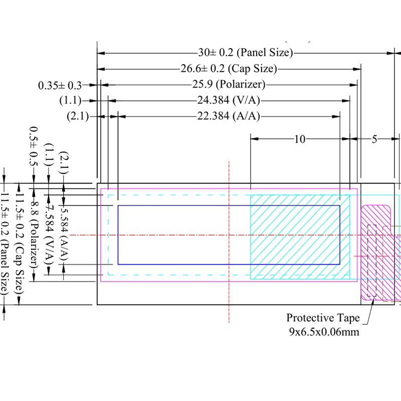 Mô-đun màn hình LED LCD LCD 0,91 inch Màu trắng và xanh 128x32 0.91 "IIC Giao tiếp 3.3V-5V cho Arduino PIC