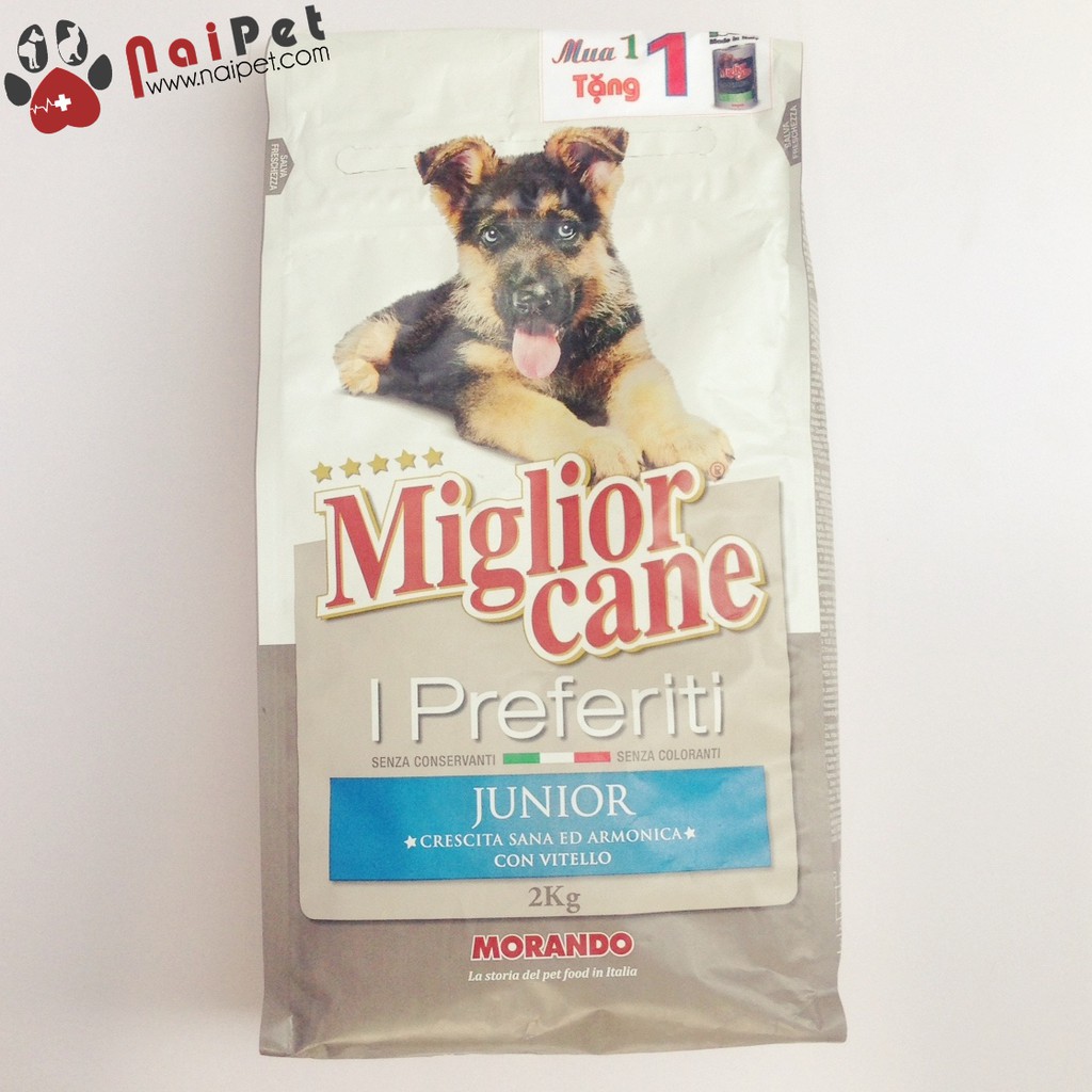 Thức Ăn Hạt Khô Cho Chó Vị Thịt Bê I Preferiti Miglior Cane Morando 2kg