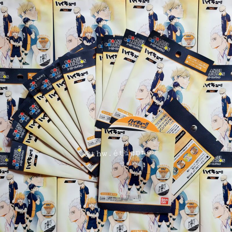 Pack nhân phẩm Haikyuu/HQ chính hãng BANDAI vol.1 (coaster/lót ly giấy) - CÓ SẴN