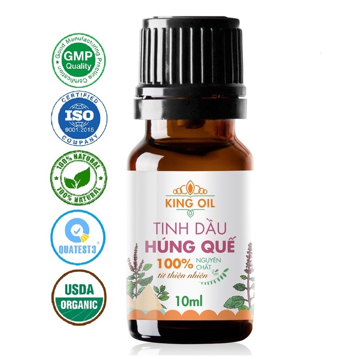 Tinh dầu Húng Quế nguyên chất 100% Organic từ thiên nhiên - KingOil