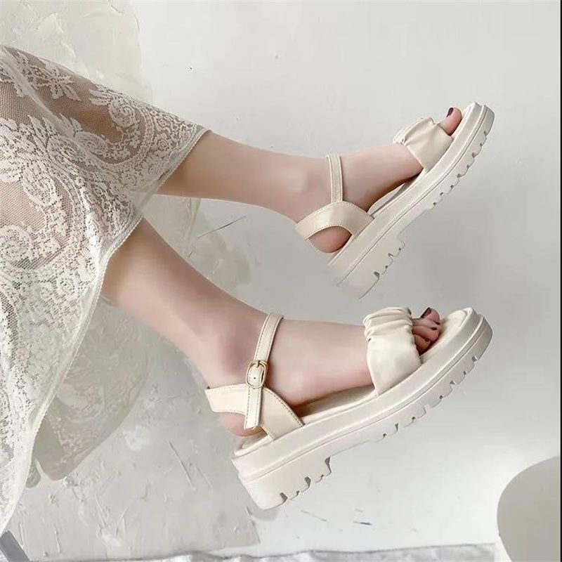 DÉP SANDAL ĐẾ DÀY QUAI NGANG NHÚN BÈO, DÉP QUAI NGANG NỮ SINH TRẺ TRUNG