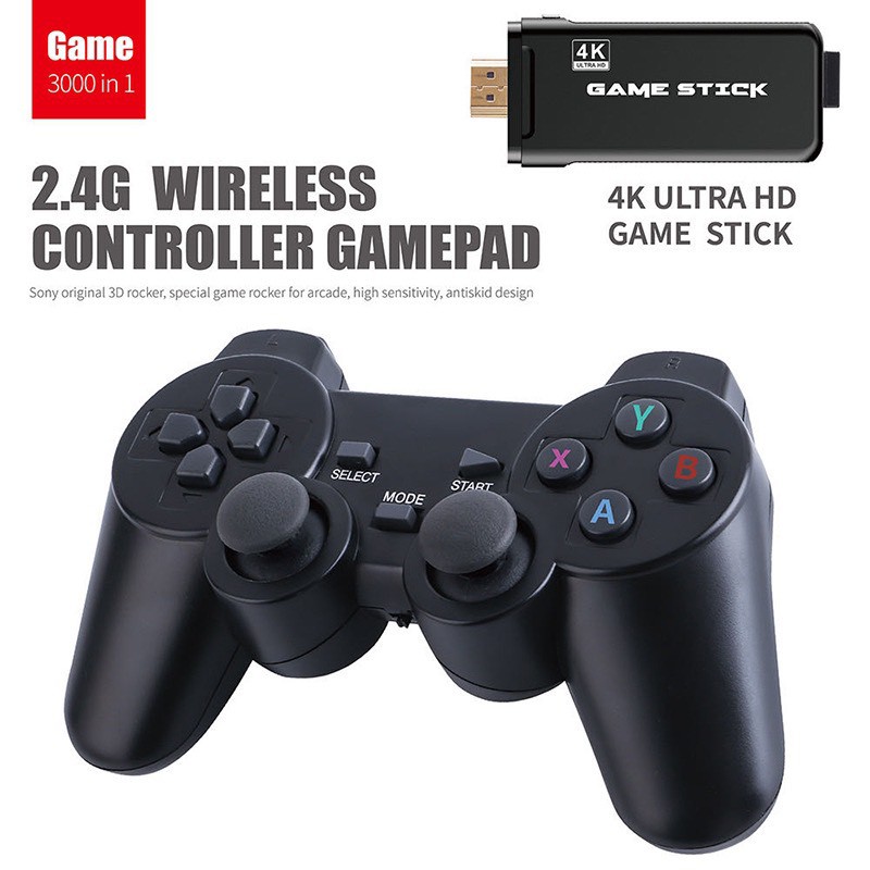 [Game STICK ] Máy chơi game 4 nút không dây PS3000 - Chế độ 4k HD - Kết nối HDMI - SENVANGSHOP