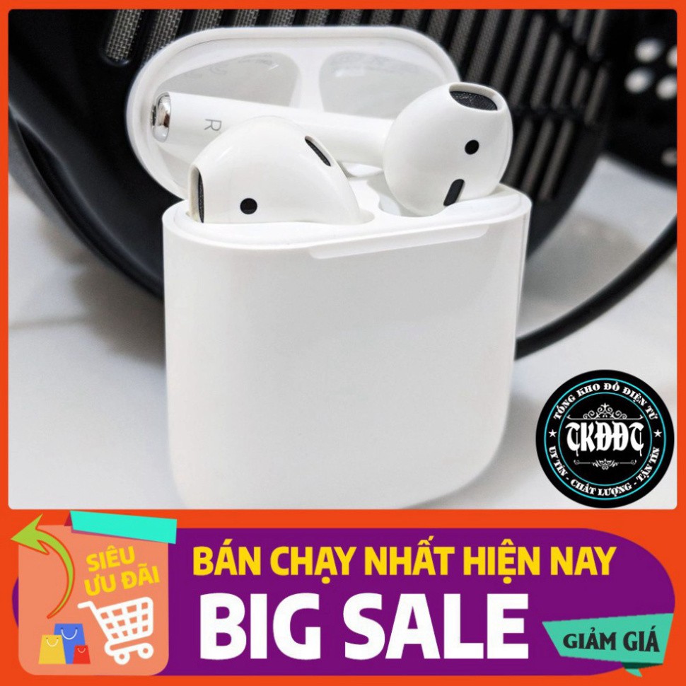 THANH LÝ XẢ KHO Tai nghe Aripods 2 TWS V5.0 - Full chức năng tháo tai dừng nhạc, đổi tên, định vị, sạc không dây THANH L